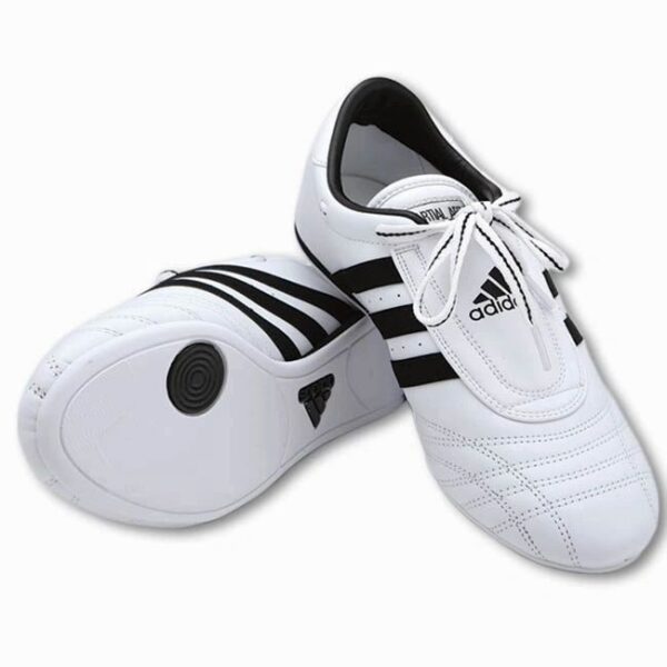 White Color Adidas Shoes With Black Details