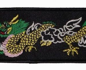 A Dragon Design Patch on Black Background