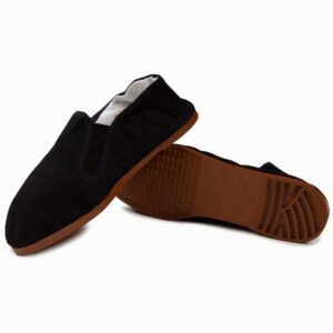 Kung Fu Rubber Bottom Shoes in Black