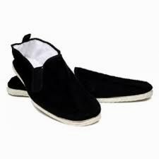 Kung Fu Cotton Bottom Shoes in Black