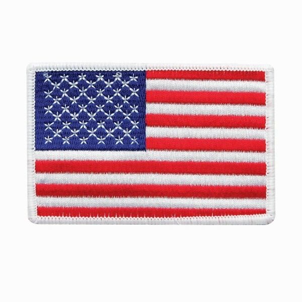 American Flag Patch With White Border