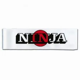 White Colored Headband with the Ninja Lettering in the Background