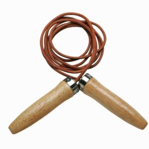 Leather Rope Jump Rope With Wood Handles