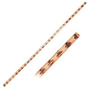 A wooden stick with a leopard print pattern.